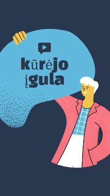 Internetinė bendruomenės kūrėjo įgula blue organic,bright,illustration,graphic,simple,vibrant