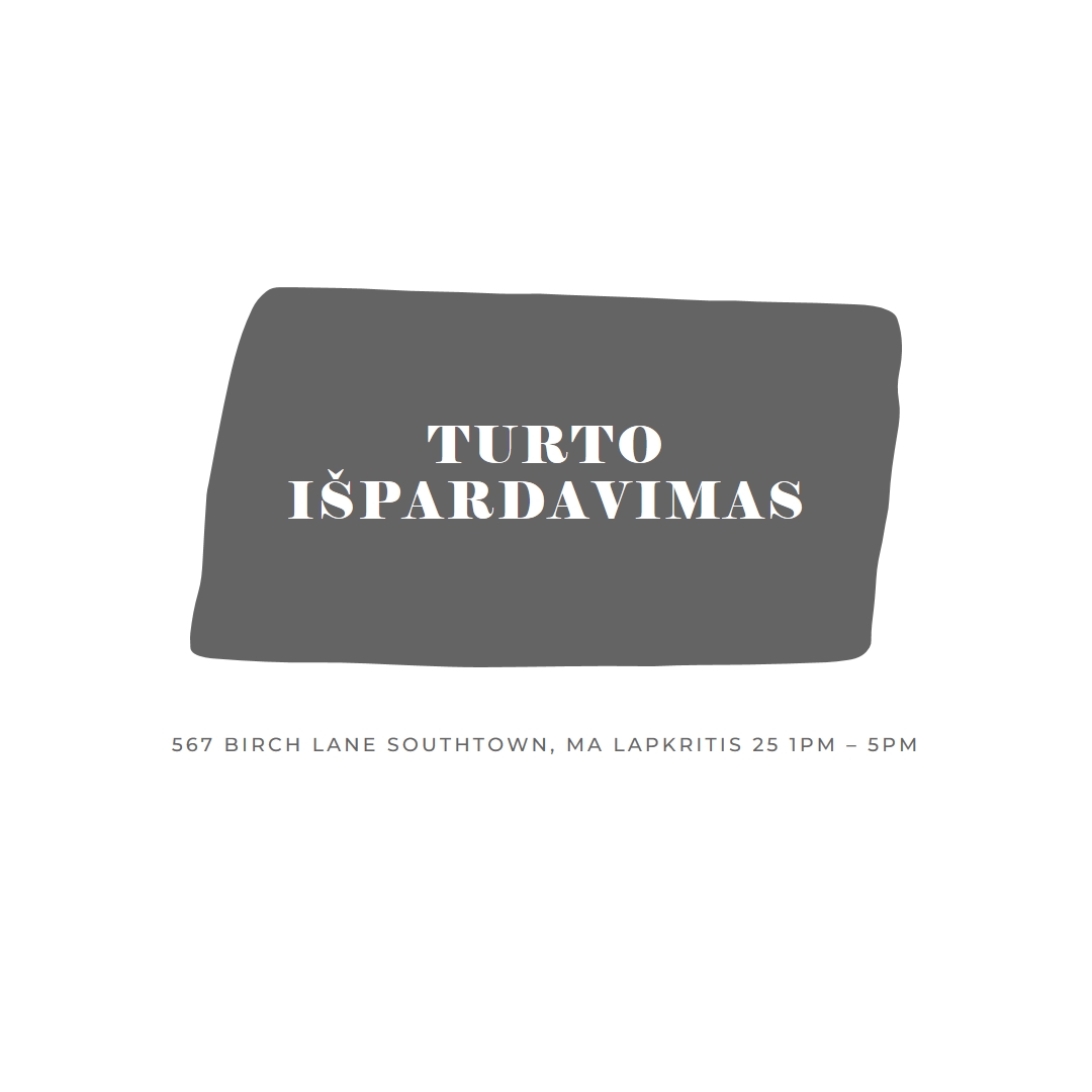 Šiferio turto pardavimas white modern-simple