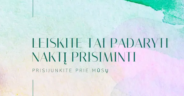 Tegul tai yra naktis prisiminti green minimal,elegant,watercolor