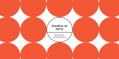 Švenčia 25 metų orange modern-geometric-&-linear