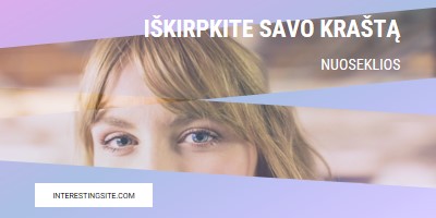 Iškirpkite savo kraštą purple modern-bold