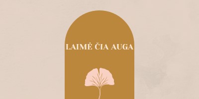 Čia auga laimė gray organic-boho