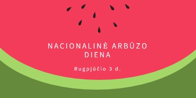 Nacionalinė arbūzo diena pink modern-simple