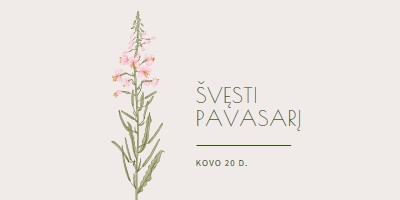 Švęsti pavasarį white vintage-botanical