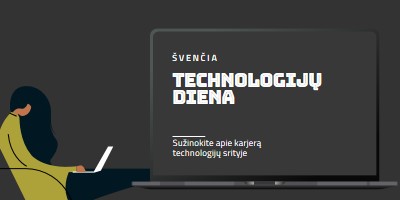 Šių technologijų šventė black modern-color-block