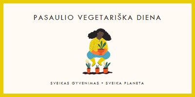 It's World Vegetariška diena white modern-simple