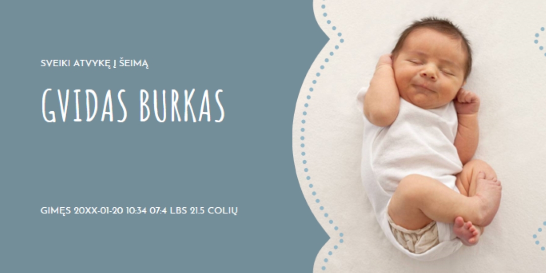 Mėlynas kūdikis blue modern-simple