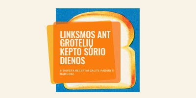 Linksmos ant grotelių kepto sūrio dienos orange modern-bold