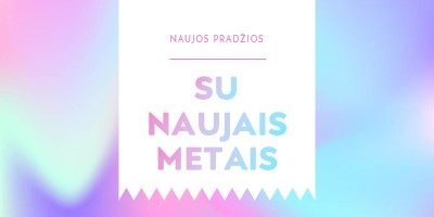 Naujieji metai, naujos pradžios blue modern-bold