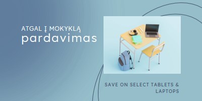 Grįžimas į mokyklą blue modern-simple