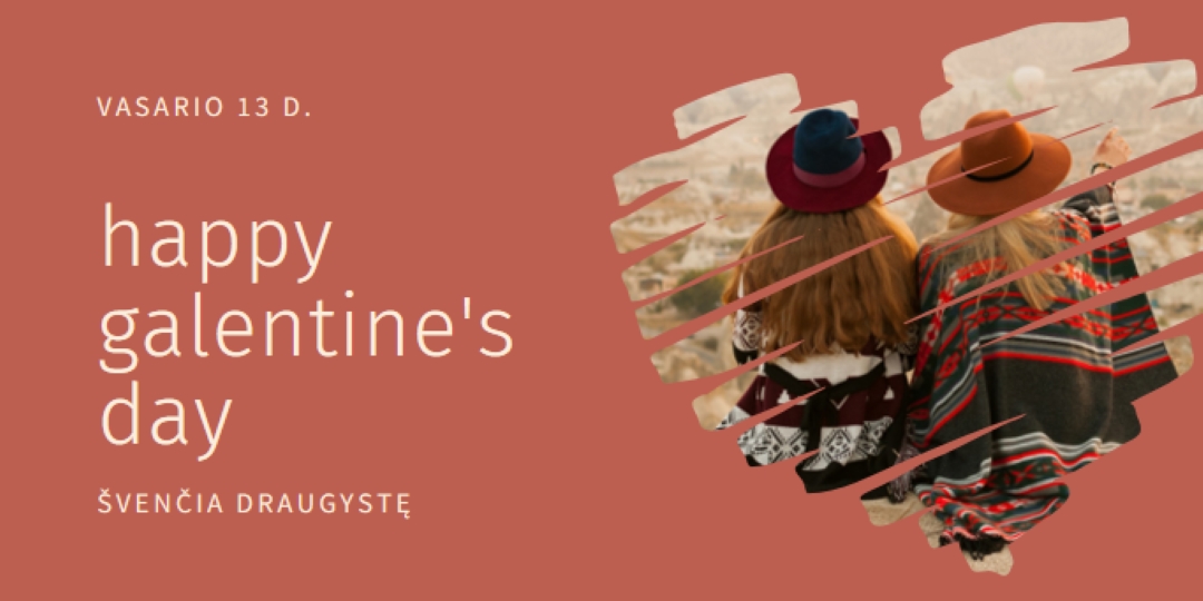 Švenčiant moterų draugystę red modern-simple