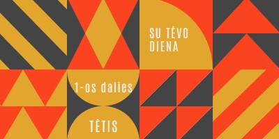 Numeris vienas tėtis orange modern-geometric-&-linear