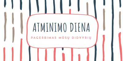 Pagerbimas mūsų didvyrių white whimsical-line