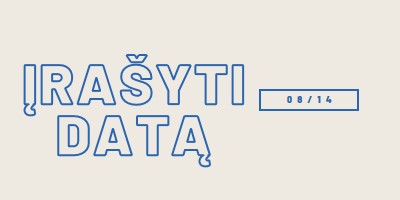 Mėlyna data gray whimsical-line