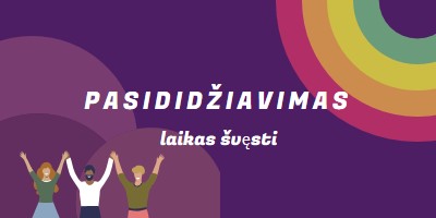 Švęsti išdidumą purple modern-bold