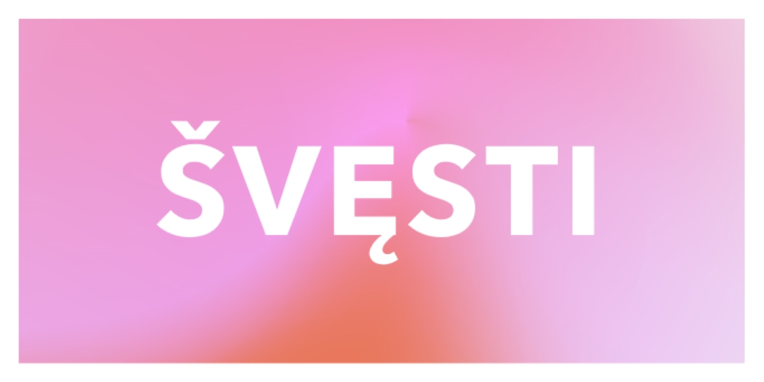 Švęskime stilingai pink modern-bold