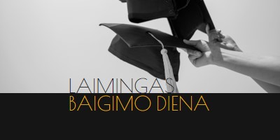 Laimingos baigimo dienos black modern-simple