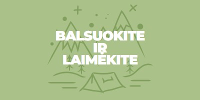 Balsuokite ir laimėkite green whimsical-line