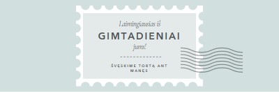 Nuostabus gimtadienis blue modern-simple