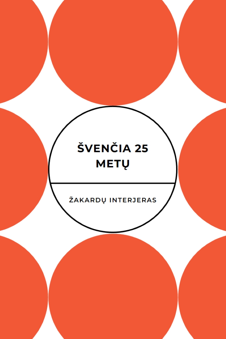Švenčia 25 metų orange modern-geometric-&-linear