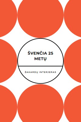 Švenčia 25 metų orange modern-geometric-&-linear