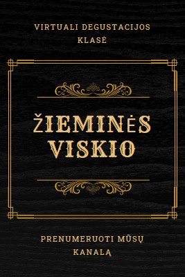 Žiemos viskio black vintage-retro