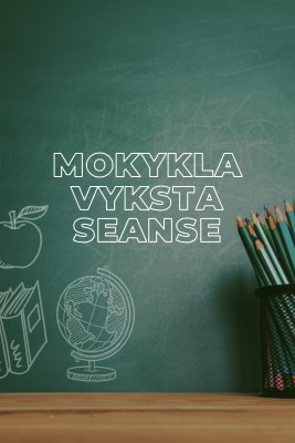 Mokykla vyksta seanse green modern-simple