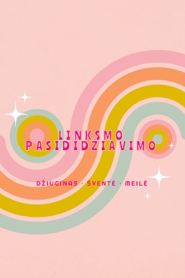 Džiaugsmas, šventė, meilė pink vintage-retro