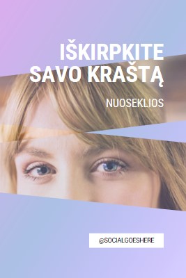 Iškirpkite savo kraštą purple modern-bold