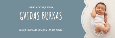 Mėlynas kūdikis blue modern-simple