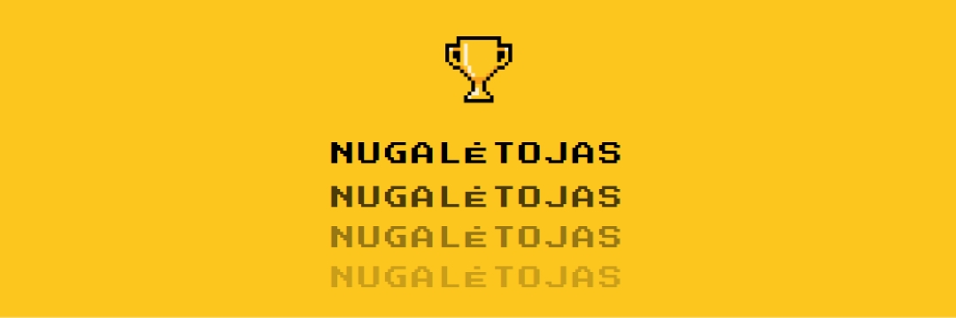 Trofėjaus gyvenimas yellow vintage-retro