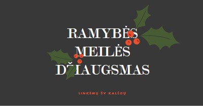 Ramybė, meilė, džiaugsmas gray modern-simple