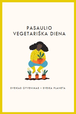 It's World Vegetariška diena white modern-simple