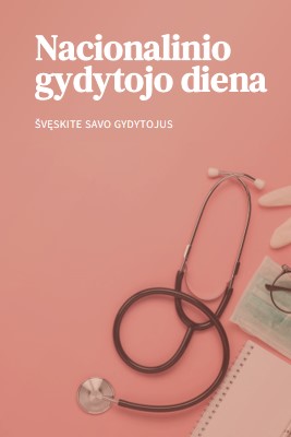 Švęskite savo gydytojus pink modern-simple