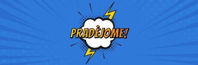 Pradėjome! blue modern-bold