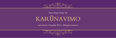 Karališkas pranešimas purple modern-simple