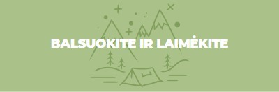 Balsuokite ir laimėkite green whimsical-line