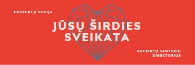 Jūsų širdies sveikata red modern-bold