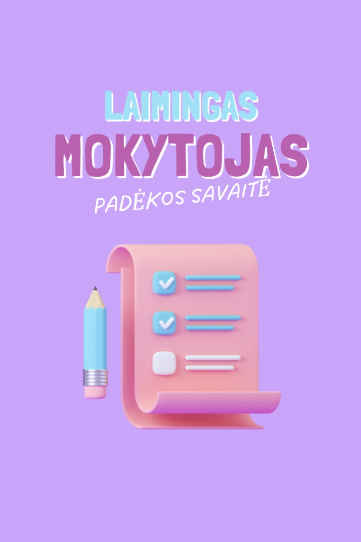 Mokytojo padėkos savaitė purple whimsical-color-block