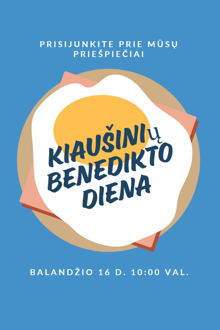 Kiaušinių benedikto diena blue whimsical-color-block