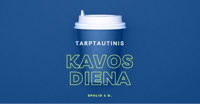 Kavinės kultūra blue modern-bold