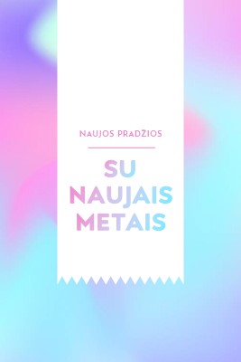 Naujieji metai, naujos pradžios blue modern-bold