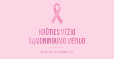 Krūties vėžio sąmoningumo mėnuo pink modern-simple