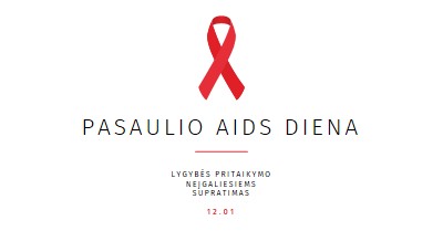 AIDS sąmoningumo didinimas white modern-simple