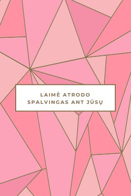 Laimingos grąžinamos pink modern-simple