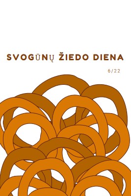 Žiedai pagal keliolika orange whimsical-line