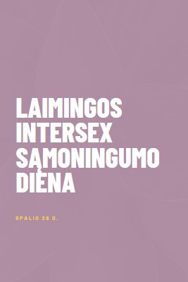 Laimingos Intersex sąmoningumo diena purple modern-bold