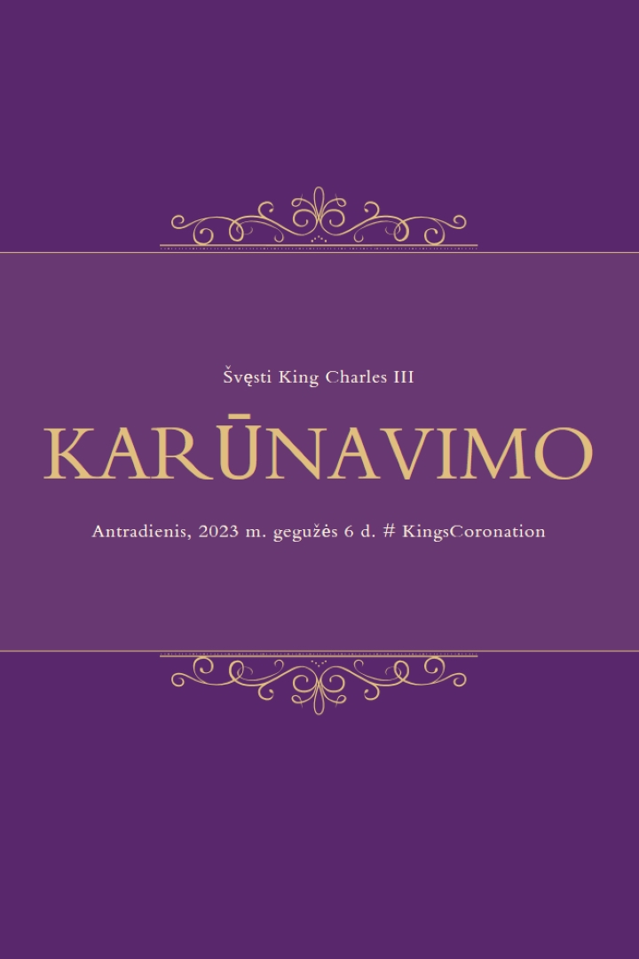 Karališkas pranešimas purple modern-simple