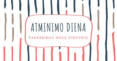 Pagerbimas mūsų didvyrių white whimsical-line