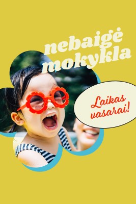 Mokyklos nėra, telkinys yra yellow whimsical-color-block